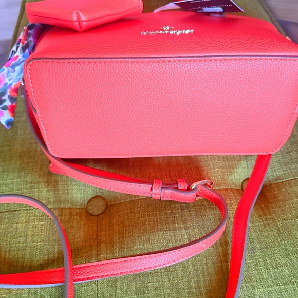 Nanette Lepore in Flame Satchel with Floral Scarf NWT - Picture 9 of 11